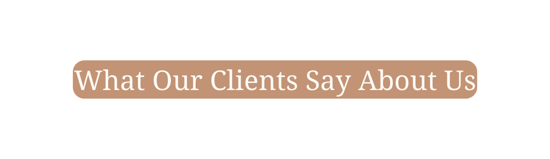 What Our Clients Say About Us